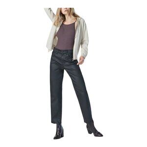 Mavi Barcelona High Rise Wide Leg Jeans Black Jeather US 30  31